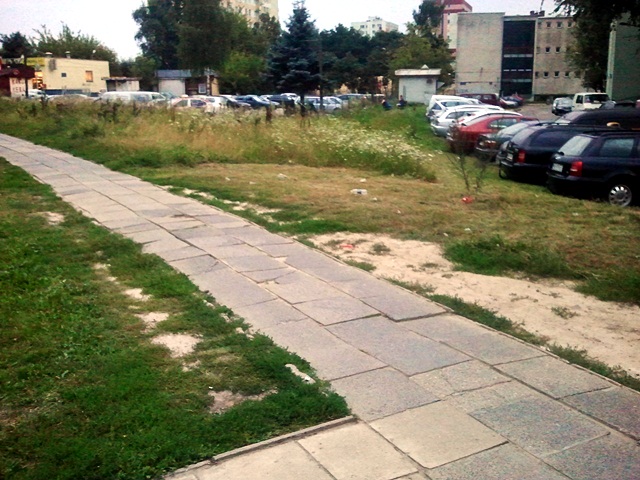 Al. Lotników - nierówny chodnik